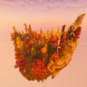 Лобби "Осенняя равнина" #2, диам 200х200 блоков.┃Lobby "Autumn plain" #2, diam 200x200 blocks.