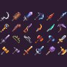 40 EPIC WEAPONS PIXEL ART RPG ICON PACK