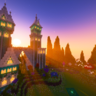 Хаб/Лобби "Тишина" диам-ом 150/150 блоков. ┃ Hub/Lobby "Silence" diameter 150/150 blocks.