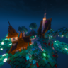 Хаб "Странствующий остров" диам 50/50 блоков.┃Hub "Wandering Island" with a diam of 50/50 blocks.